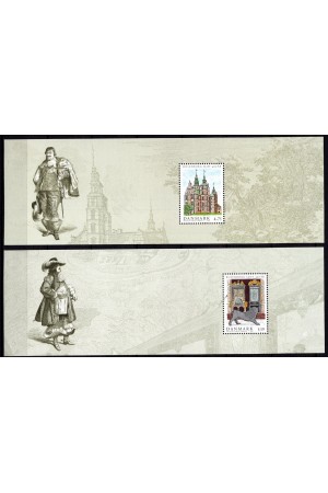 Rosenborg slot 400 år - 4 miniark med forskellige vignetter - Postfrisk.